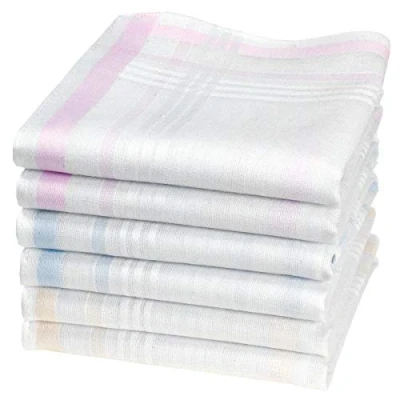 Image of &quot;Louise&quot; handkerchiefs 11&quot; square 6 units