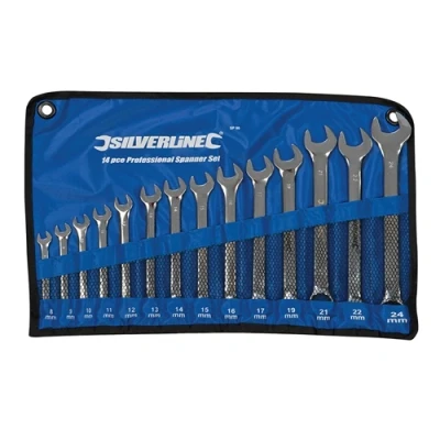 Image of Silverline Combination Spanner Set 14pce 8 24mm