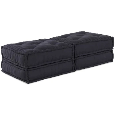 Image of vidaXL Modular Pouffes 2 pcs Anthracite Fabric