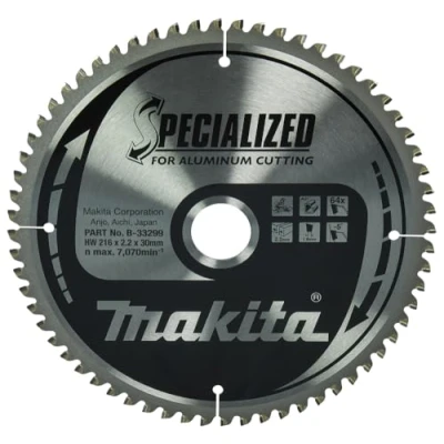 Image of Makita B 33299 Specialized Aluminium Cutting Saw Blade 216x30x64T
