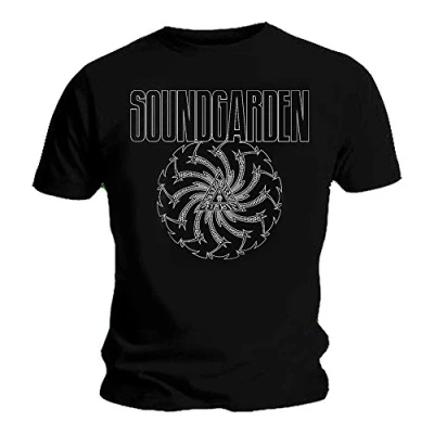 Image of Soundgarden Official T Shirt Black Hole Sun &#039;Black Blade Motor Finger&#039; XXL