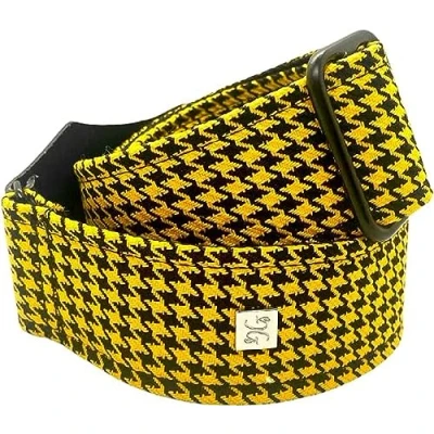 Image of GET&#039;M Guitar Strap Fly Hounds Tooth Yellow 2&quot;