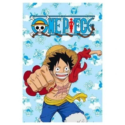 Image of Halantex One Piece Fleece Blanket 100 x 150 cm Soft Polyester Throw Featuring Monkey D. Luffy Cozy &amp; Lightweight, Great Gift for Fans, Machine Washable