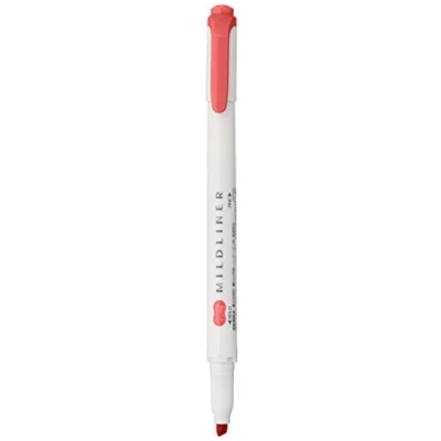Image of Zebra Highlighter Mildliner, Mild Red (WKT7 MR)