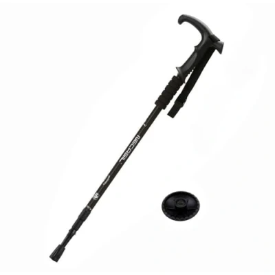 Image of Hikehobby® Antishock With Handle Trekking Walking Hiking Stick Pole(Black)