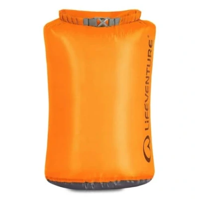 Image of Lifeventure Ultralight 15 Litre Dry Bag, Siliconized Rip Stop Fabric With Fully Taped Seams Lightweight Waterproof Sack For Kayaking Camping Hiking Travelling Boating Water Sports, Orange