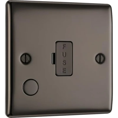 Image of BG Electrical Fused Connection Unit with Cable Outlet, Black Nickel, 13 Amp
