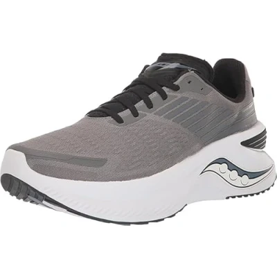 Image of Saucony Women&#039;s Endorphin Shift 3 Running Shoe, Gravel/Blk, 7.5