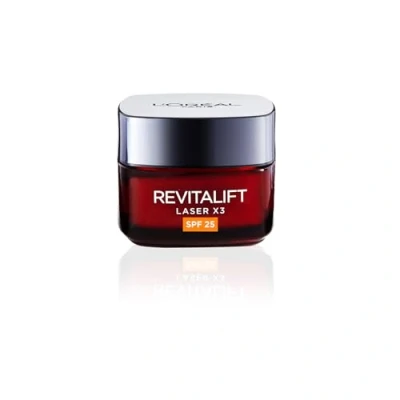 Image of L’Oréal Paris Revitalift Laser Triple Action Anti Ageing SPF 25 Cream, Smooth Wrinkles, Firm and Radiant Skin, Pro Retinol, Hyaluronic Acid Vitamin C, 50ml
