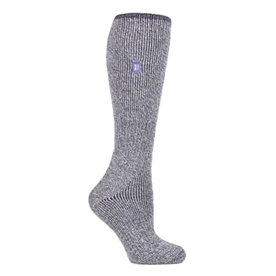 Image of HEAT HOLDERS Ladies Long Leg Reinforced 2.9 TOG Outdoor Merino Wool Thermal Socks for Winter (4 8, Lilac)