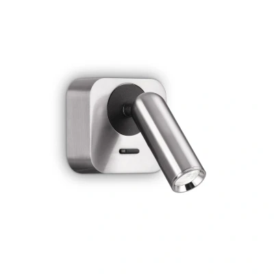 Image of Bean LED Decorative Square Reading Light Nickel, 3000K 3.5W