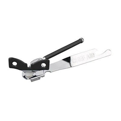 Image of Chef Aid Traditional Design Can Opener with Butterfly Twist and intergrated Bottle on Handle, Everyday Basic Retro Style