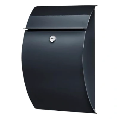 Image of Burg Wächter Capri 813 ANT Mailbox in Sheet Steel, Dark Grey, (B x H T) 215 304 80 mm