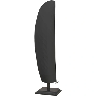 Image of Outsunny Parasol Cover, Cantilever Umbrella Banana Protector with Zipper for Outdoor Garden, Patio, Black