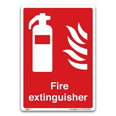 Image of Fire extinguisher Symbol Only Sign Self adhesive Vinyl Sticker Action Safety Signs
