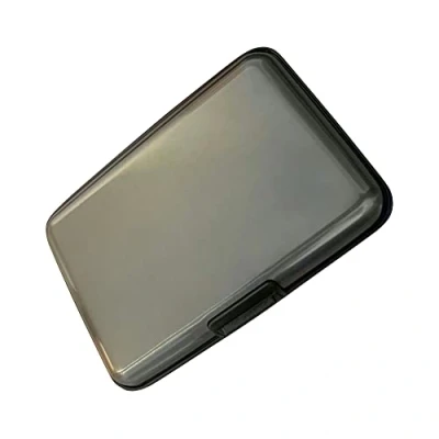 Image of Rohans Aluminium Credit Card Holder Wallet CASE Purse Metal Business Protector UK (Grey)