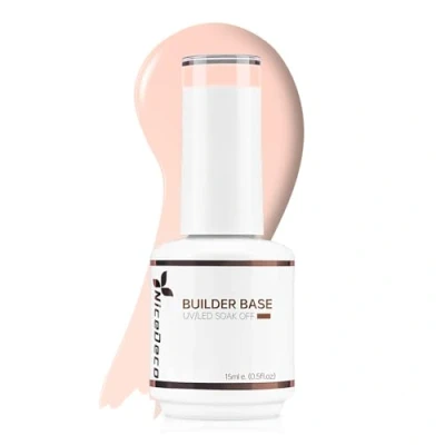 Image of Nicedeco 8 in 1 Builder Base Strengthening Gel 15ml, UV/LED Clear Building Nail a Bottle for Hard Strong Nails Tips &amp; Extensions, Polish Repair Strengthen 010