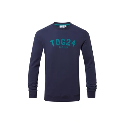 Image of TOG24 Hawnby Mens Sweat Dark Marine Cotton Size 3XL