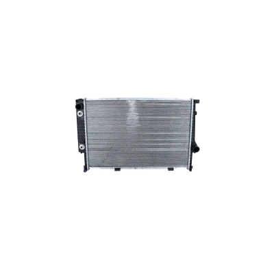 Image of 17112244543, 2244543 Engine radiator NRF EASY FIT 53870 Aluminium 650mm 425mm 42mm with piston clip Brazed cooling fins BMW: 5 Saloon, Touring