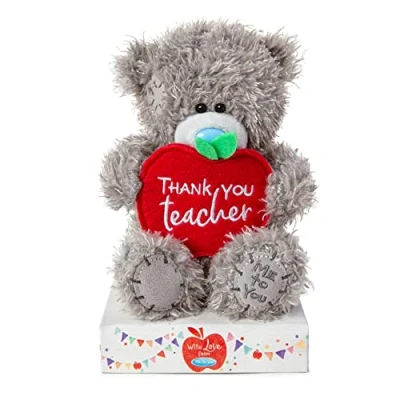 Image of ME TO You Thank Teacher Tatty Teddy Plush Bear 15cm High Official Collection, Blue,grey,red
