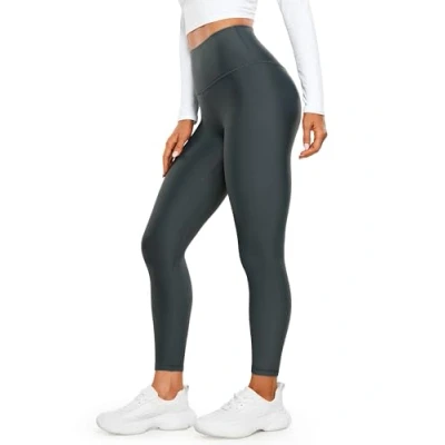 Image of CRZ Yoga Women&#039;s Thermal Fleece Lined Leggings High Waist Winter Thick Pants 7/8 Warm Workout 25 Inches Melanite 12