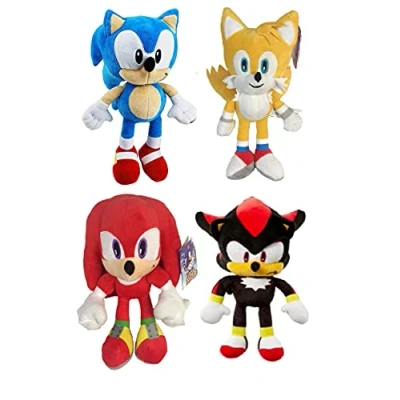 Image of ENVI Sonic The Hedgehog 12 Inch Plush Soft Toys Tails Knuckles Shadow (SONIC SET OF 4 NWP&gt;)