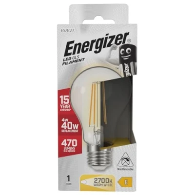 Image of Energizer LED GLS Energy Saving Lightbulb, E27, 4.3 W, Warm White