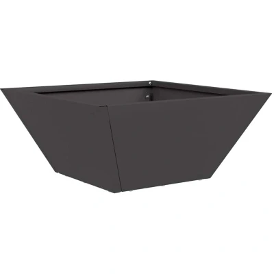 Image of vidaXL Metal Planter Black 35 x 15 cm Durable Square