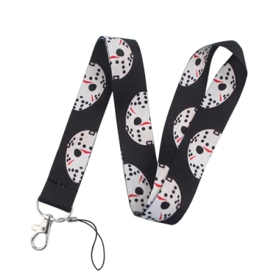 Image of Jason Voorhees Mask Friday The 13th Classic Horror Film Movie 17.7&quot; Neck Lanyard Keychain Holder ID Badge Mobile Phone Pin Strap by Pinstant