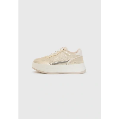 Image of Michael Kors HAYES girls&#039;s Children&#039;s Shoes (Trainers) in Gold