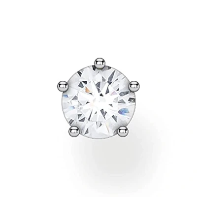 Image of Thomas Sabo Women Single Stud Earring White Stone 925 Sterling Silver