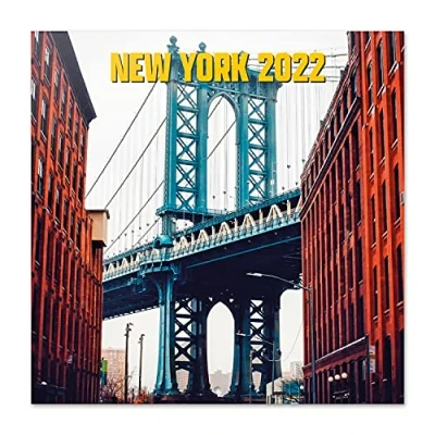 Image of Grupo Erik: Official New York 2022 Wall Calendar, 12&#039; x Square Calendar 2022, Family Travel Manhattan