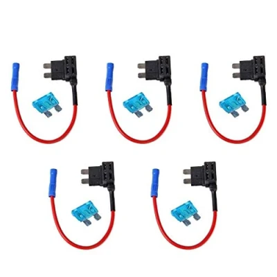 Image of Mintice™ 5 X 12V 24V Standard Add A Circuit Fuse Tap Piggy Back Blade Holder Plug Socket Car Vehicle