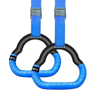 Image of YGCQFH Gymnastics Rings for Kids Bars， Rings， Trapeze Bar Pull Up Gym Gymnastic Rings，Gym Rings，Professional Fitness Non Slip Load bearing 200KG