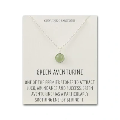 Image of Philip Jones Green Aventurine Necklace with Quote Card