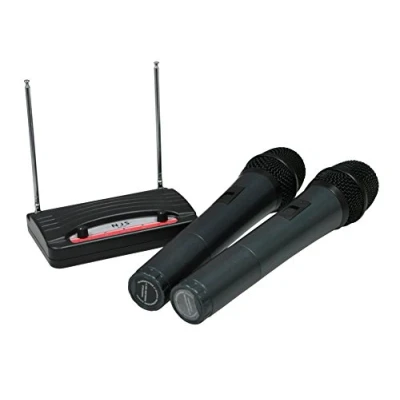 Image of New Jersey Sound Corp 173.8/174.5 MHz VHF Twin Handheld Radio Microphone System