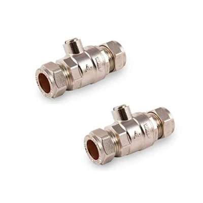 Image of 2 Number 15mm Isolating Valve CP Full Flow Bore Compression WRAS Approved Product