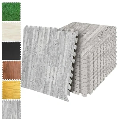 Image of SG Traders (2cm) Eva Foam Mats Interlocking Gym Flooring Puzzle Exercise Non Slip Rubber Cushion Floor Tiles Workout (60x60cm) 24&quot; x