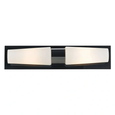 Image of Markslöjd Brastad bathroom wall light, black, two bulb
