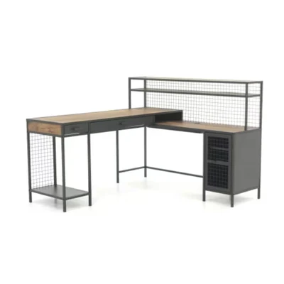 Image of TEKNIK Boulevard Cafe L Shaped Desk Vintage Oak