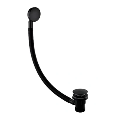 Image of Bristan W BATH03 BLK Round Bath Waste Slotted, Black