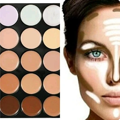 Image of Boolavard Fashionable Concealer Cream Camouflage Palette/Cover Makeup in 15 Colours