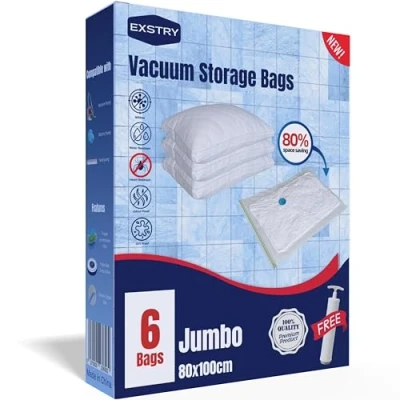 Image of Vacuum Storage Bags for Clothes (Jumbo Pack of 6)