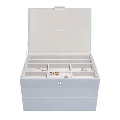 Image of Stackers Lavender Classic Medium Jewellery Box Set of 3