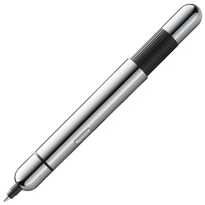 Image of Lamy pico chrome ballpoint pen Innovative pocket with one click in full size metal barrel &amp; line width M incl. compact refill 22 black