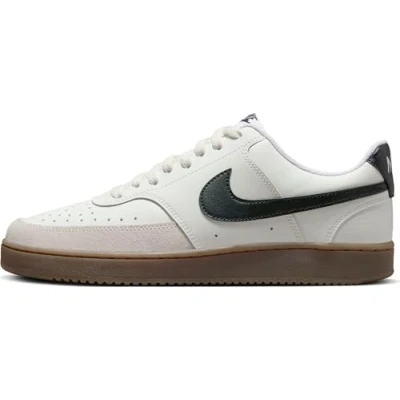 Image of Nike Men&#039;s Court Vision Low Sneaker, Sail Black Lt Orewood BRN White, 7 UK