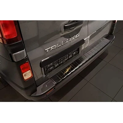 Image of Fit [2014 Onwards] Vivaro/Talento /NV300/Trafic Dark Chrome Rear Bumper Protector Guard Stainless Steel