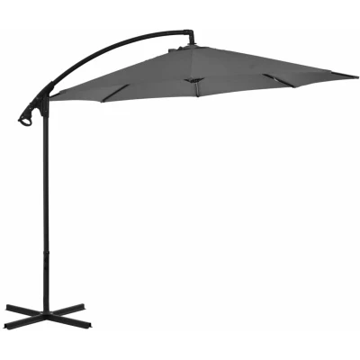 Image of vidaXL Cantilever Garden Parasol with Steel Pole 300 cm Anthracite