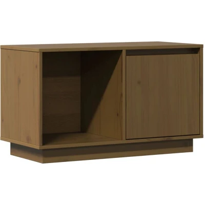 Image of vidaXL TV Cabinet Honey Brown 74x35x44 cm Solid Wood Pine