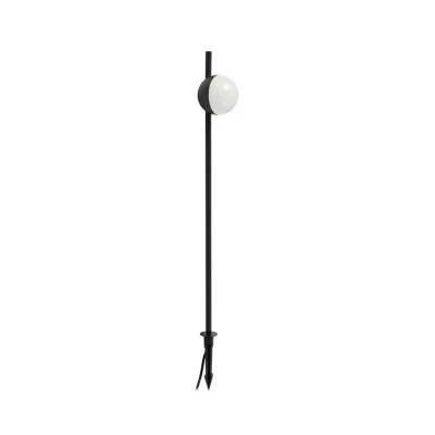 Image of Lindby LED ground spike light Darleen, grey, aluminium, Ø 10 cm